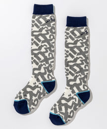 【KIDS/JUNIOR】Tonal Monogram Logo Ski Socks  トーナルモノグラムロゴスキーソックス /phenixスキーウェア 25AW