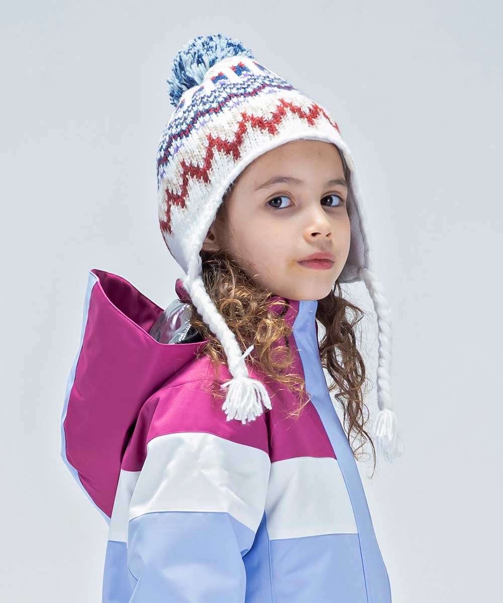 【KIDS/JUNIOR】子供用スキーウェア ニットキャップ Mix Border Junior Earflap Beanie / Jr ACC /phenixスキーウェア23AW