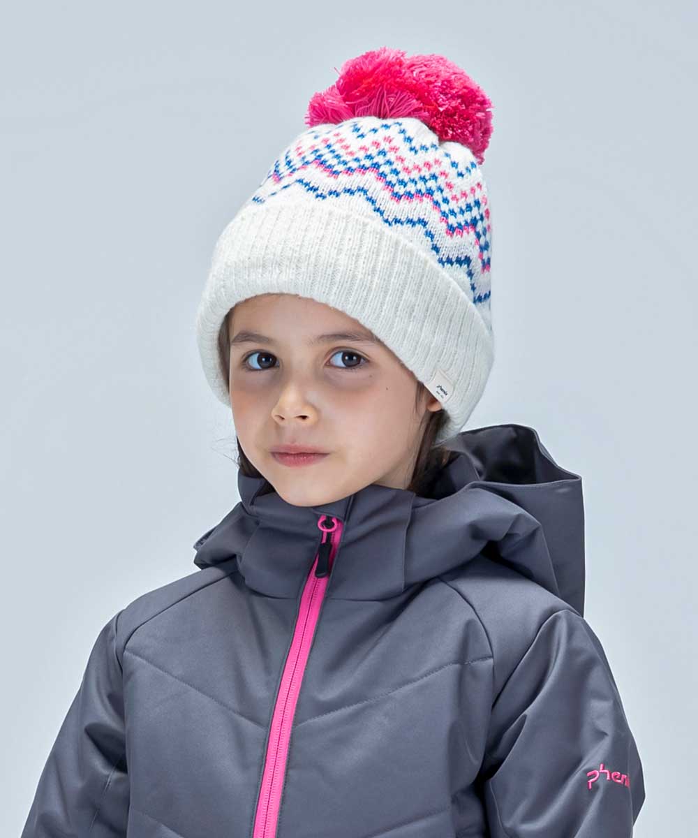 【KIDS/JUNIOR】子供用スキーウェア ニットキャップ Mix Border Junior Knit Hat / Jr ACC /phenixスキーウェア23AW新作