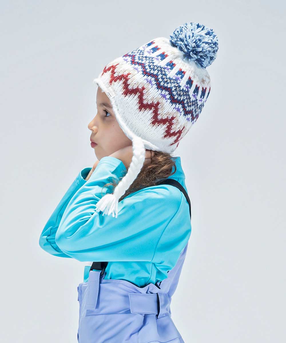 【KIDS/JUNIOR】子供用スキーウェア ニットキャップ Mix Border Junior Earflap Beanie / Jr ACC /phenixスキーウェア23AW新作