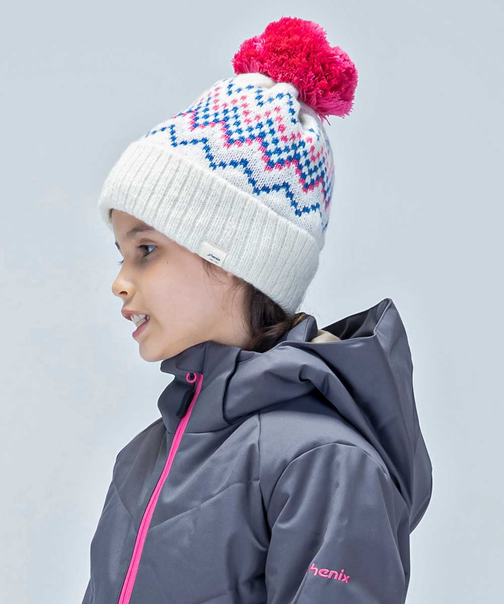 【KIDS/JUNIOR】子供用スキーウェア ニットキャップ Mix Border Junior Knit Hat / Jr ACC  /phenixスキーウェア23AW新作