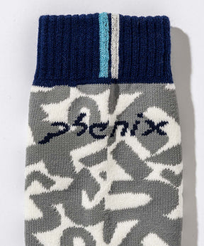 【KIDS/JUNIOR】Tonal Monogram Logo Ski Socks  トーナルモノグラムロゴスキーソックス /phenixスキーウェア 25AW