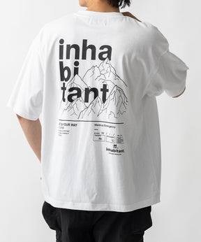 【MENS】ビッグシルエット バックプリント半袖Tシャツ /inhabitant(インハビタント)