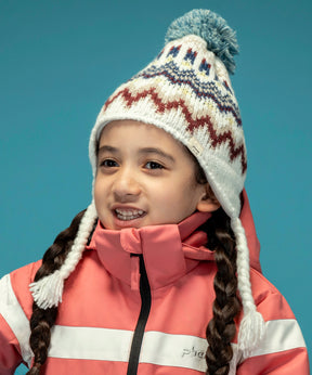 【KIDS/JUNIOR】Mix Border Junior Earflap Beanie ミックスボーダージュニアイヤーフラップビーニー / JUNIOR ACC / 子供用 ニットキャップ / phenixスキーウェア 24AW