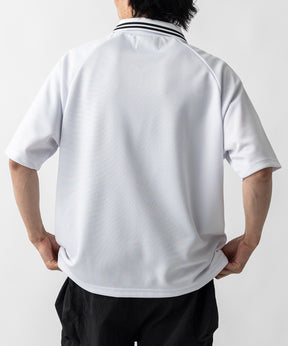 【MENS】ビッグシルエット ユニフォームライク 半袖サッカーTシャツ /inhabitant(インハビタント)