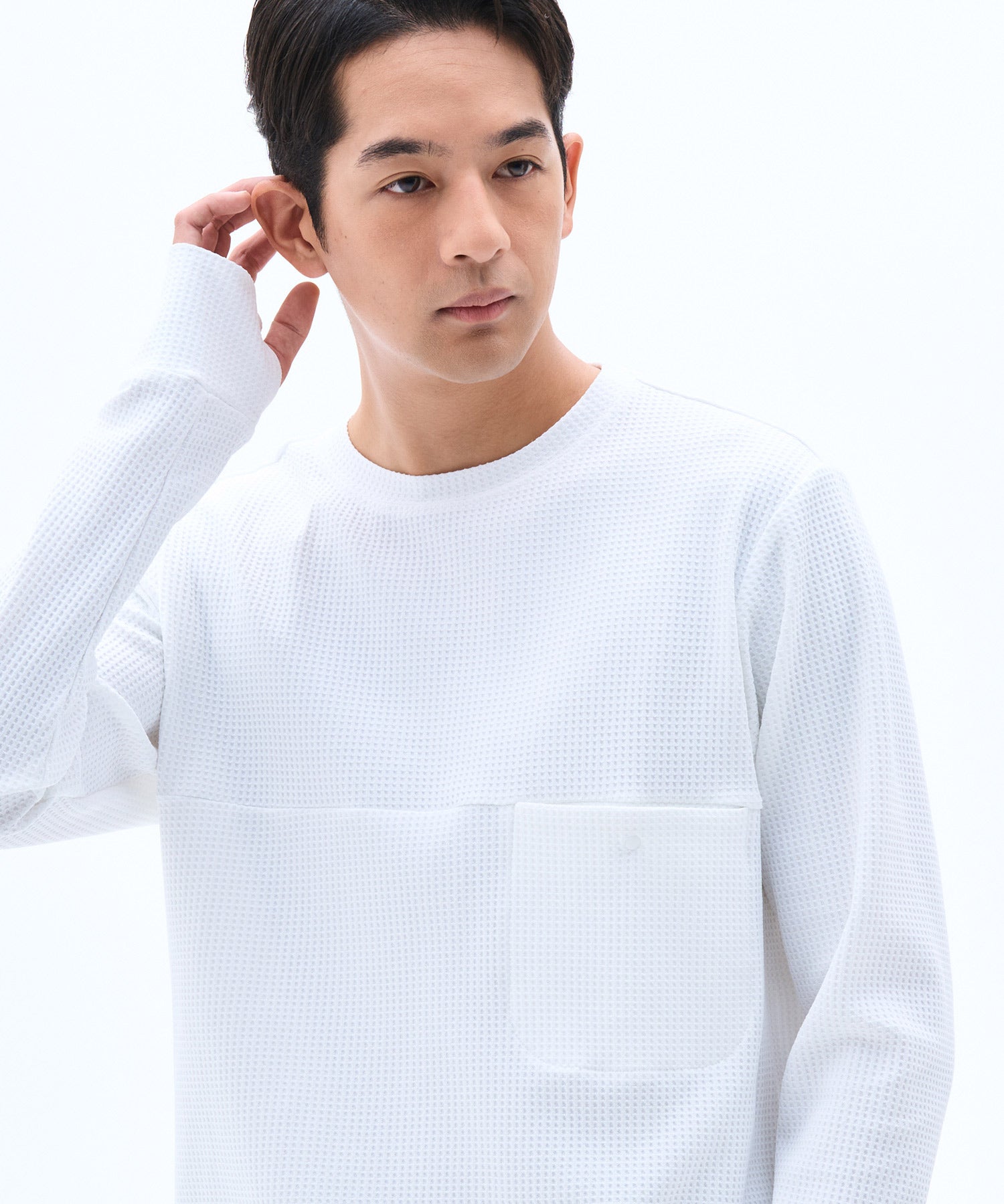 DRY WAFFLE CREW NECK / ドライワッフルクルーネック