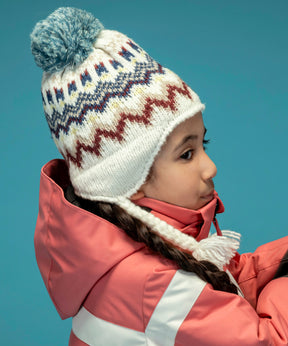 【KIDS/JUNIOR】Mix Border Junior Earflap Beanie ミックスボーダージュニアイヤーフラップビーニー / JUNIOR ACC / 子供用 ニットキャップ / phenixスキーウェア 24AW