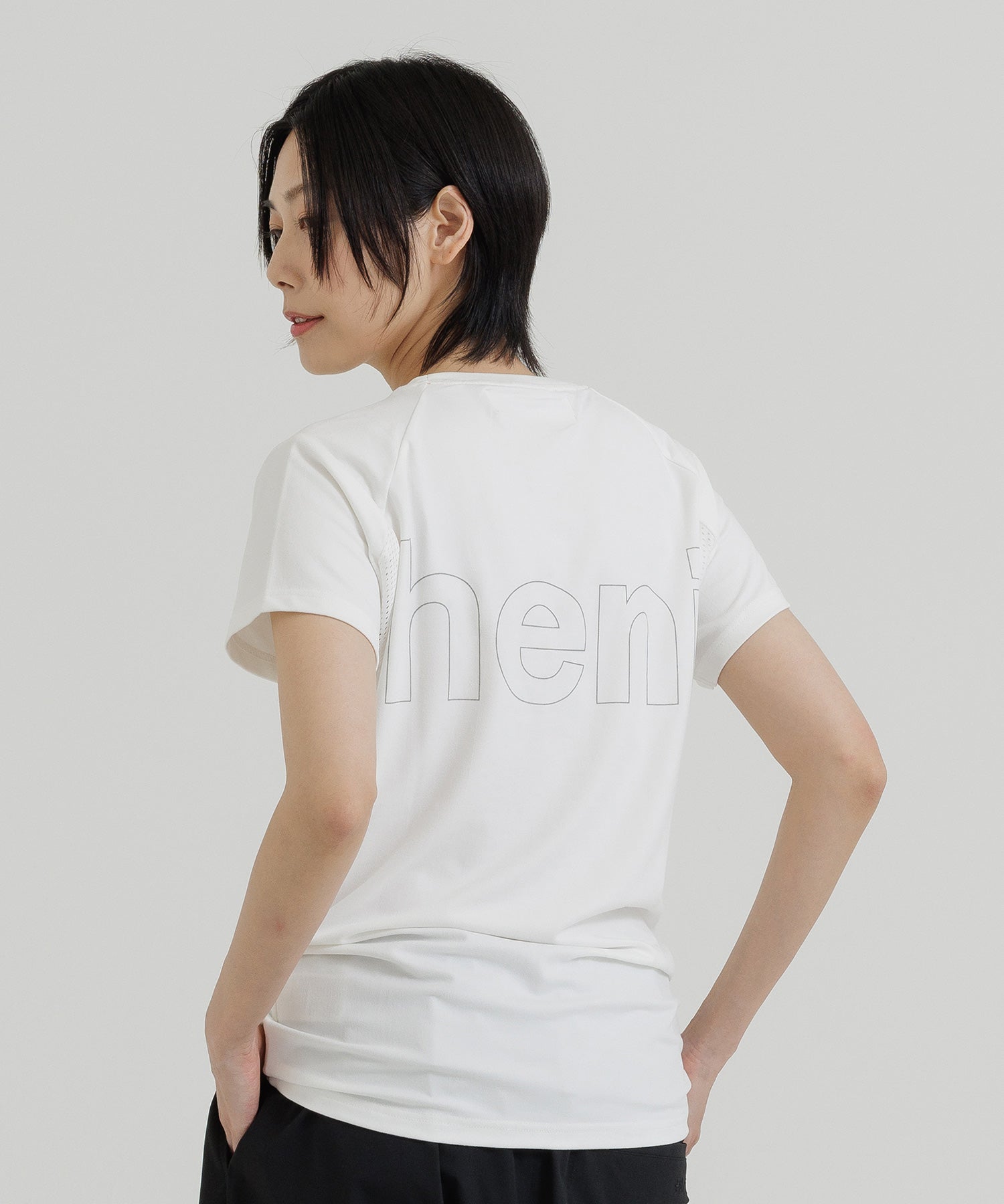 [WOMENS] Quick-Drying Mesh Parts T-Shirt, Techwear, Urban Outdoor, High-Performance Wear, +phenix 