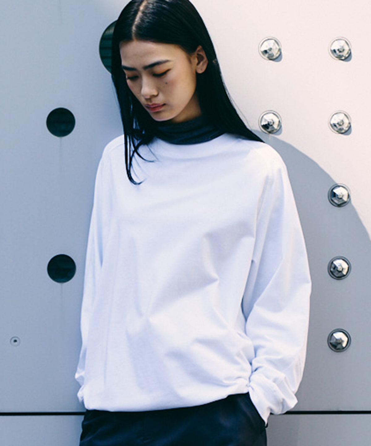 SCULPTED SLEEVE LONG SLEEVE TEE / スカルプテッド ロングスリーブTシャツ