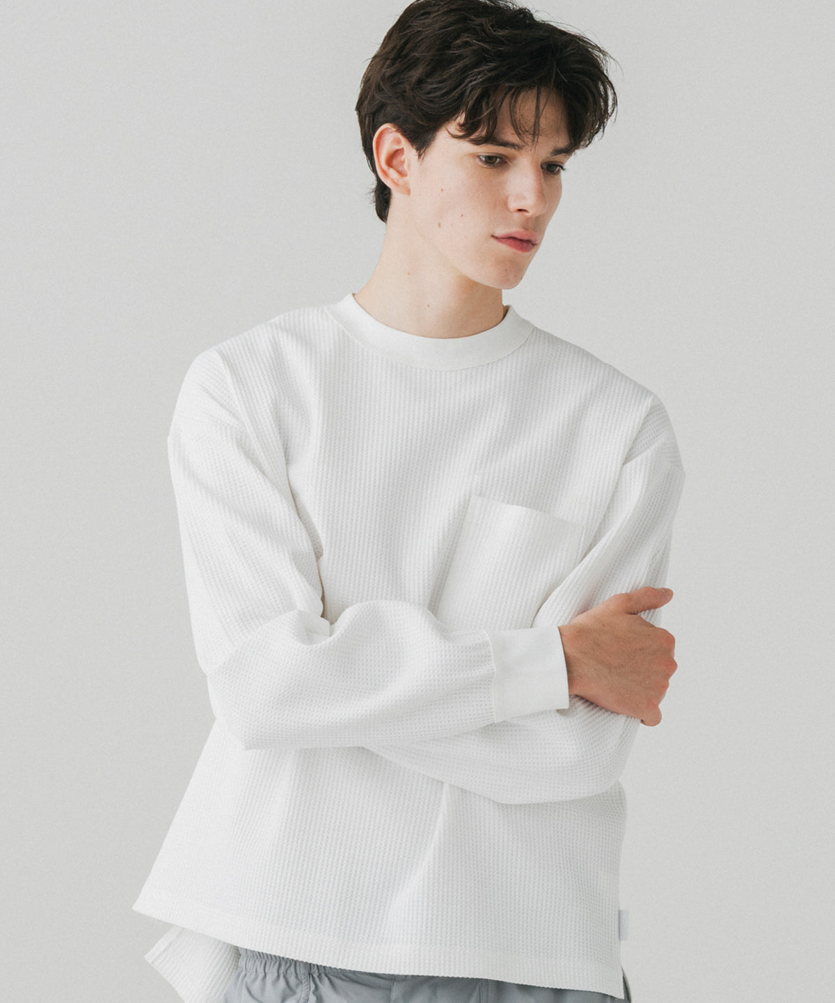 WAFFLE POCKET LONG SLEEVE TEE / ワッフルポケット ロングスリーブTシャツ