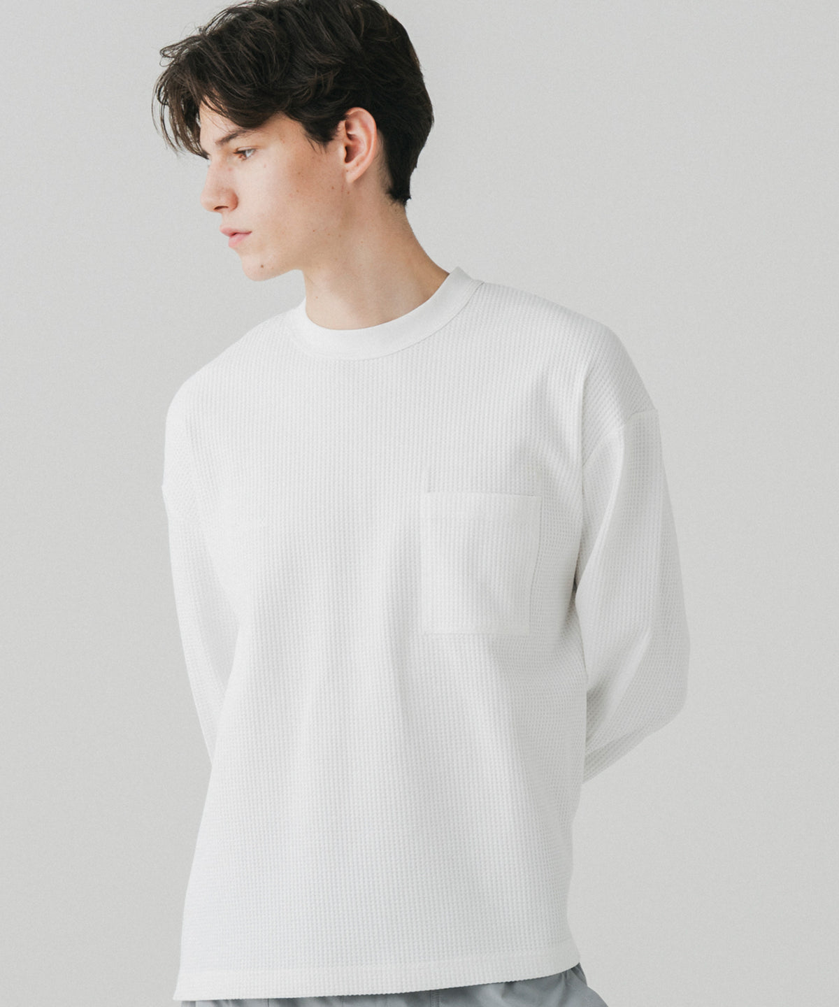 WAFFLE POCKET LONG SLEEVE TEE / ワッフルポケット ロングスリーブTシャツ