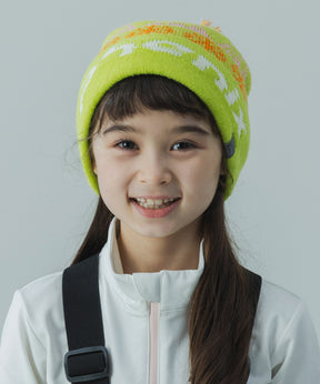 【KIDS/JUNIOR】Snow Pattern Knit Cap / スノーパターンニットキャップ / phenix スキーウェア 26AW