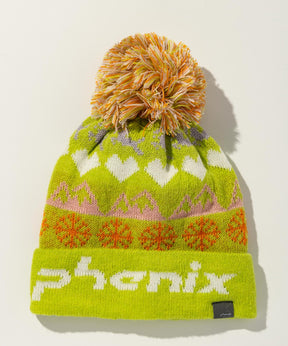 【KIDS/JUNIOR】Snow Pattern Knit Cap / スノーパターンニットキャップ / phenix スキーウェア 26AW