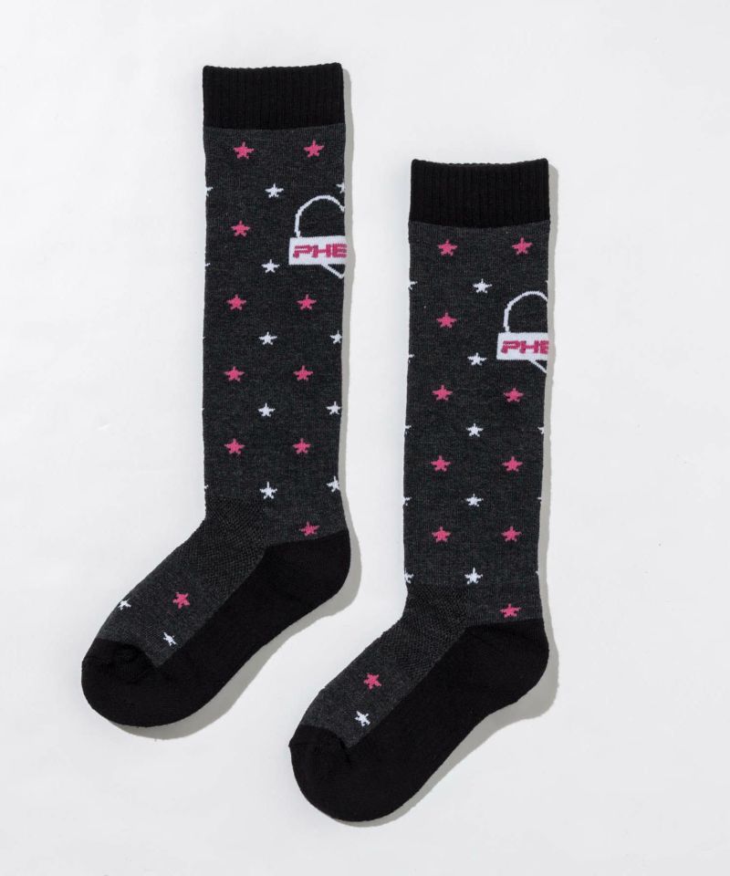 【KIDS/JUNIOR】子供用スキーソックス Star Girl's Socks